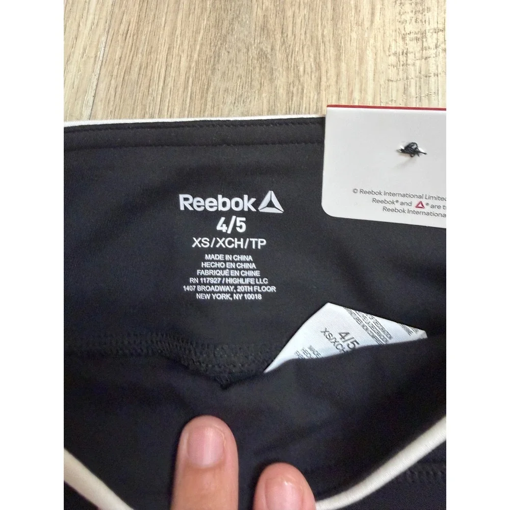 Reebok Girls Black Flare Legging Athletic Pants XS 4/5 NWT